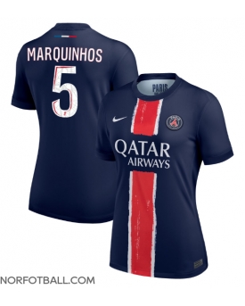 Billige Fotballdrakt Paris Saint-Germain Marquinhos #5 Replika Hjemmedrakt Dame 2024-25 Kortermet